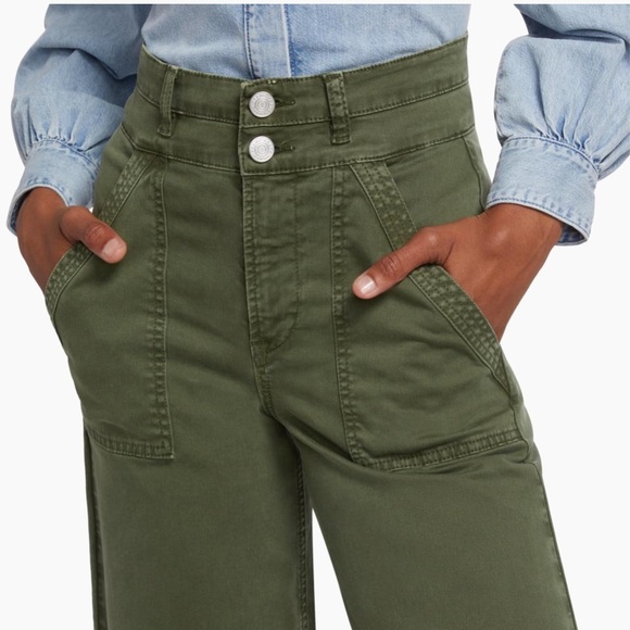 Frame Le Slim Olive Palazzo Denims - Sz. 31 - Picture 3 of 16